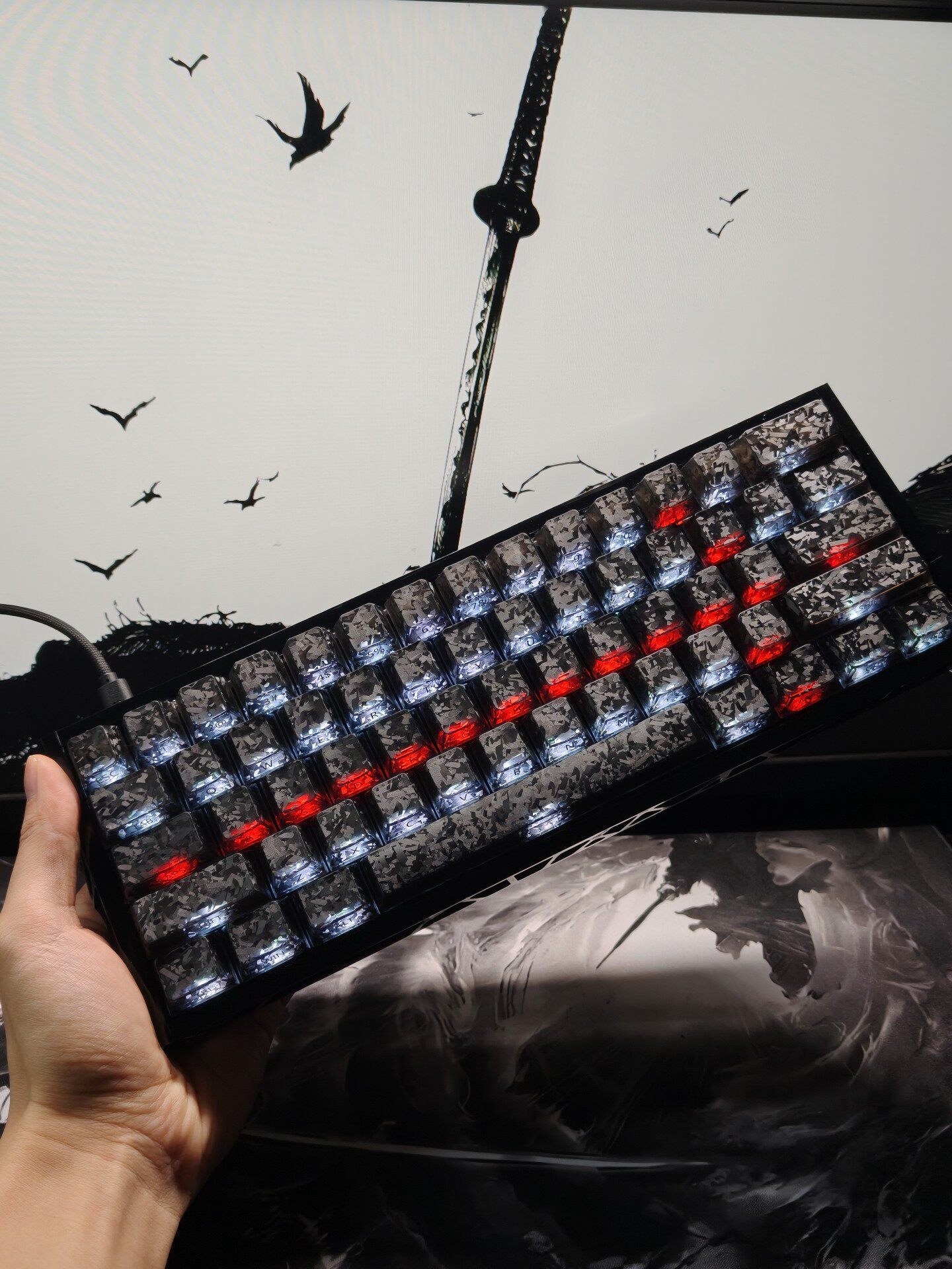 Gaming Keyboard No Number Pad - Custom 60% Layout Compact Gaming RGB