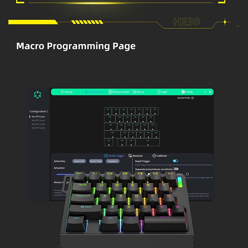 HE30 Mechanical Gaming Keyboar - Gaming Keyboard Esports ulasan dan harga