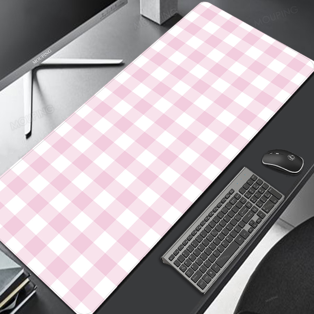 Pink Lattice Mouse Pad Kawaii  - Gaming Keyboard Mouse Combo ulasan dan harga