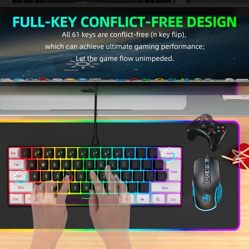 Keyboard and Mouse 60% Compute - Gaming Keyboard Mobile ulasan dan harga