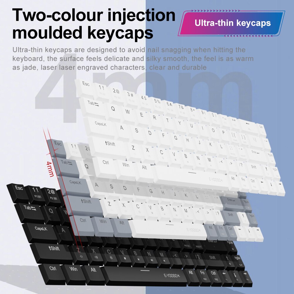 E-YOOSO A68 RGB Mini Slim USB  - Gaming Keyboard Mobile ulasan dan harga