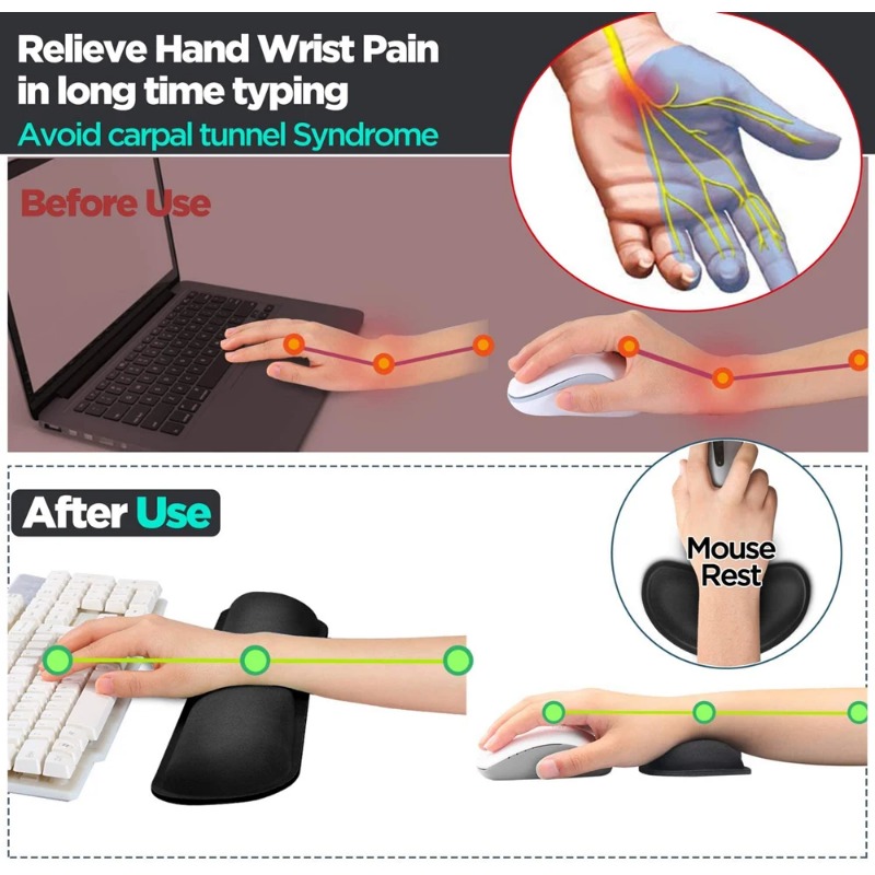Ergonomic Keyboard Wrist Rest  - Gaming Keyboard And Mouse Set ulasan dan harga