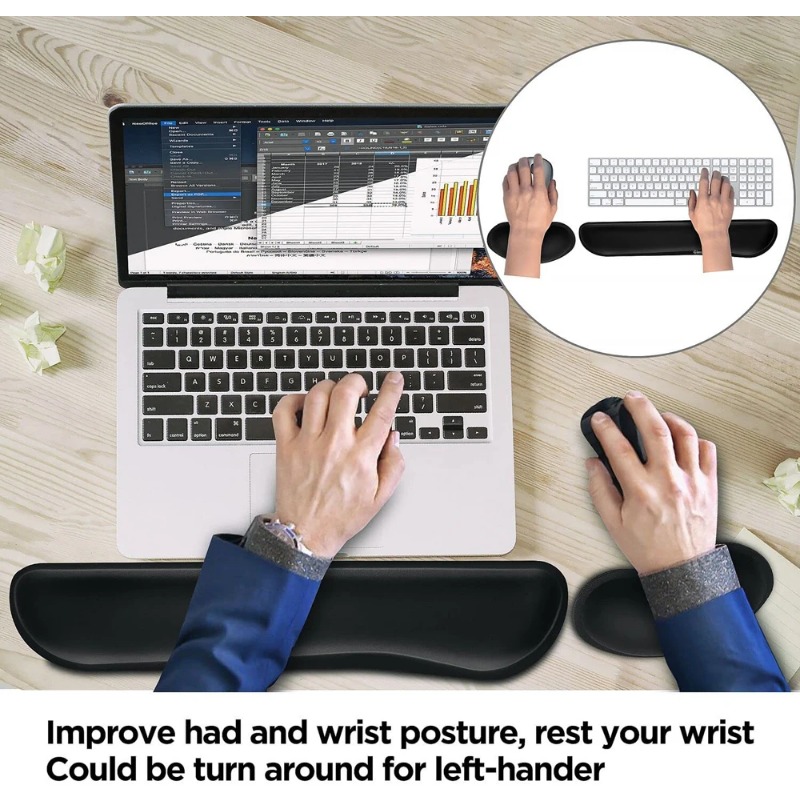 Ergonomic Keyboard Wrist Rest  - Gaming Keyboard And Mouse Set ulasan dan harga