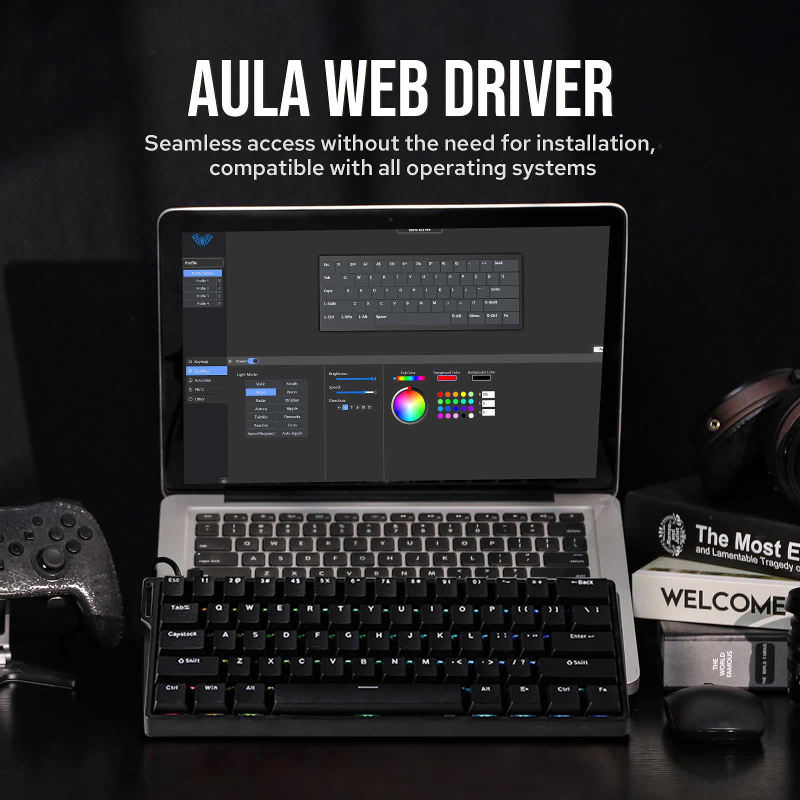 Custom AULA WIN60 HE WIN60 HE  - Gaming Keyboard Hall Effect Switches ulasan dan harga
