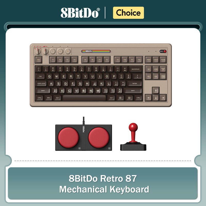 8BitDo Retro Mechanical Keyboa - Gaming Keyboard Hot Swappable ulasan dan harga