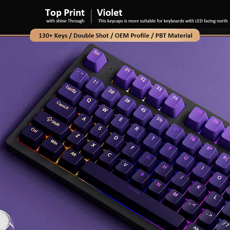 Custom Gradient Violet OEM Pro - Gaming Keyboard Top ulasan dan harga