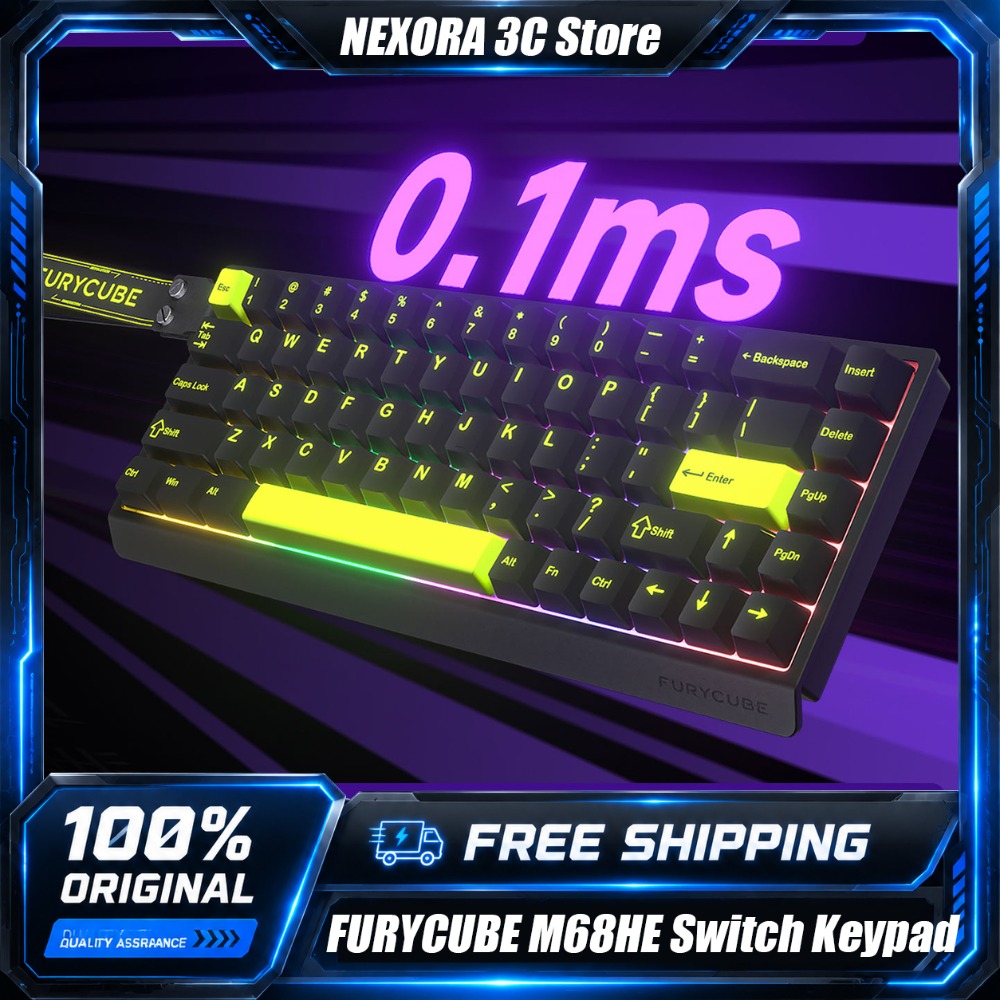 FURYCUBE M68HE Magnetic Switch - Gaming Keyboard Hall Effect Switches ulasan dan harga