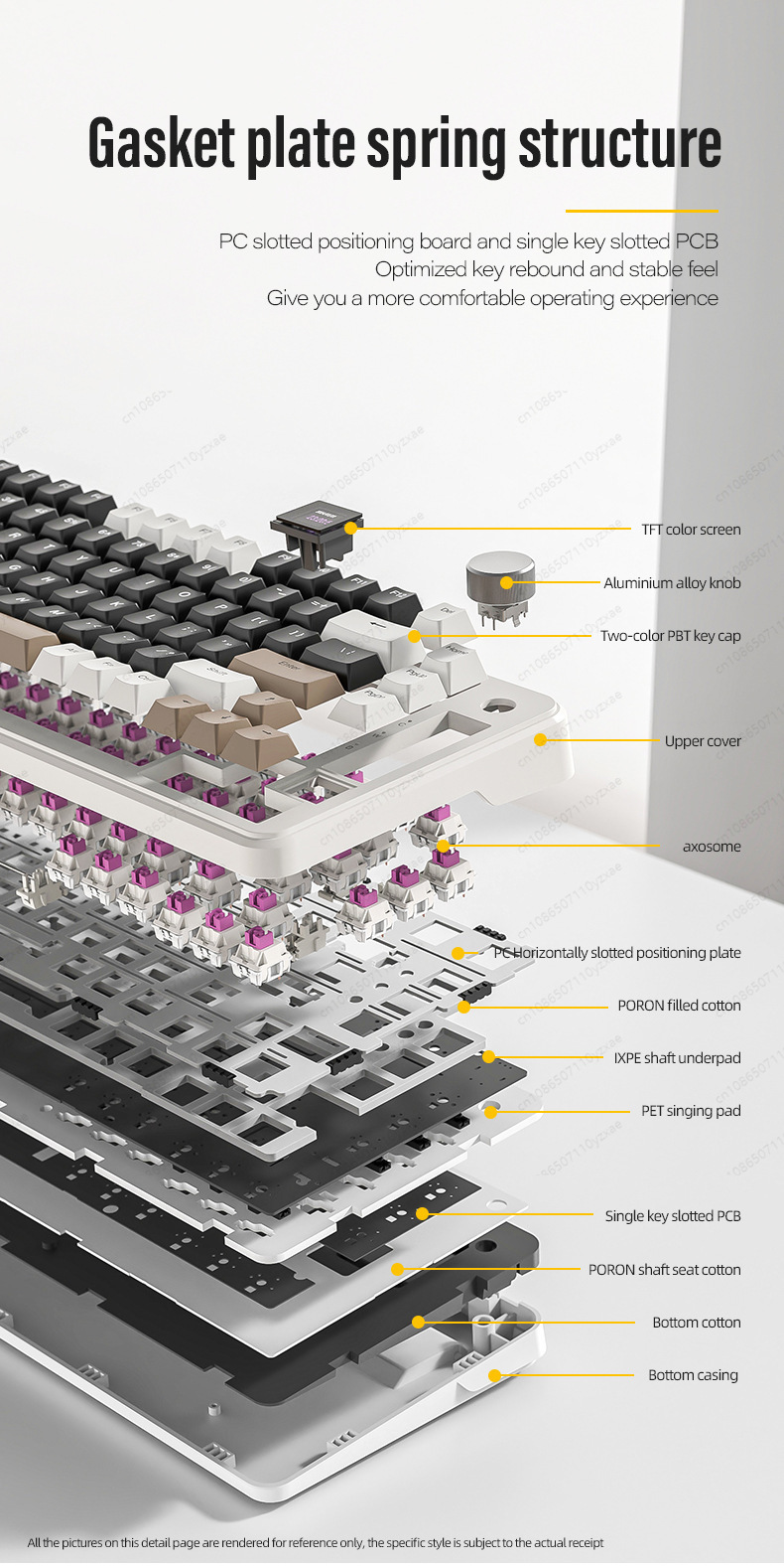 2024 New AL66 Mechanical Keybo - Gaming Keyboard Hot Swappable ulasan dan harga