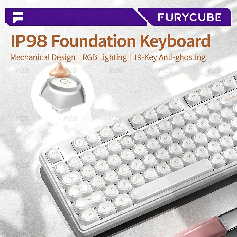 FURYCUBE IP98 Wired Keyboard R - Gaming Keyboard Ip98 ulasan dan harga