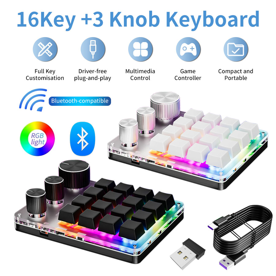 Wireless Bluetooth Programming - Gaming Keyboard Mini Mechanical ulasan dan harga