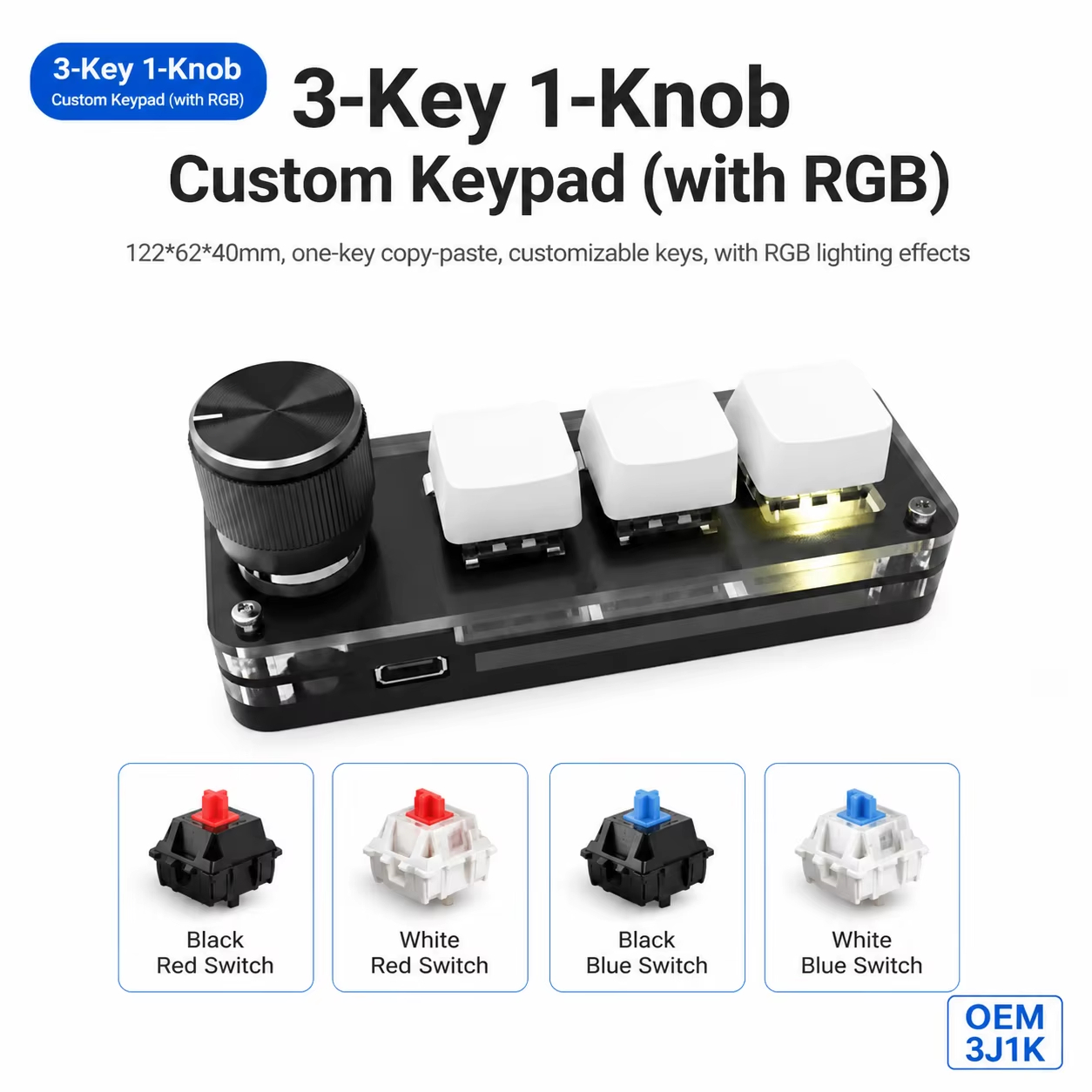 Programmable 3 Keys With Knob  - Gaming Keyboard No Number Pad ulasan dan harga