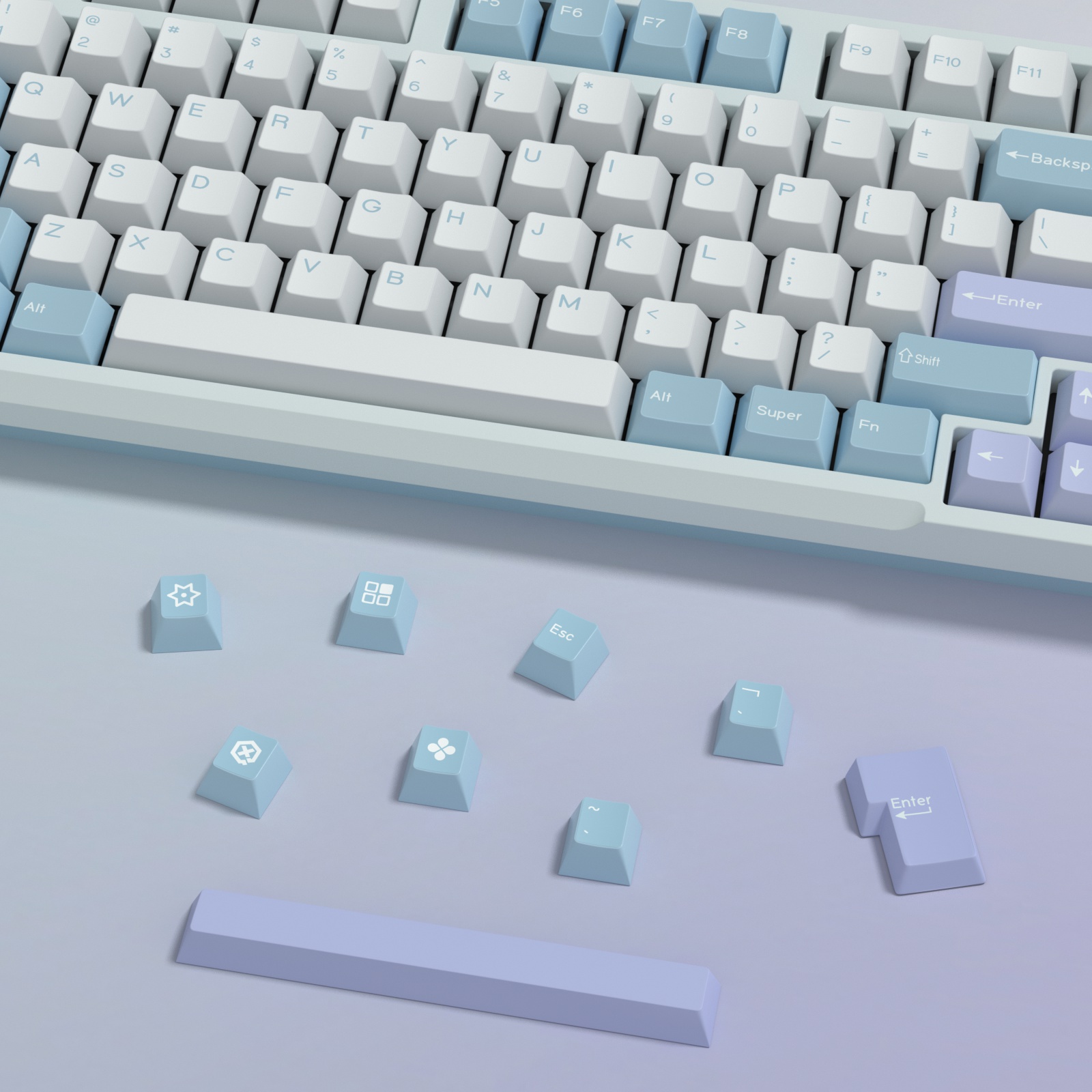KBDiy GMK Illusion Keycap Cher - Gaming Keyboard No Number Pad ulasan dan harga