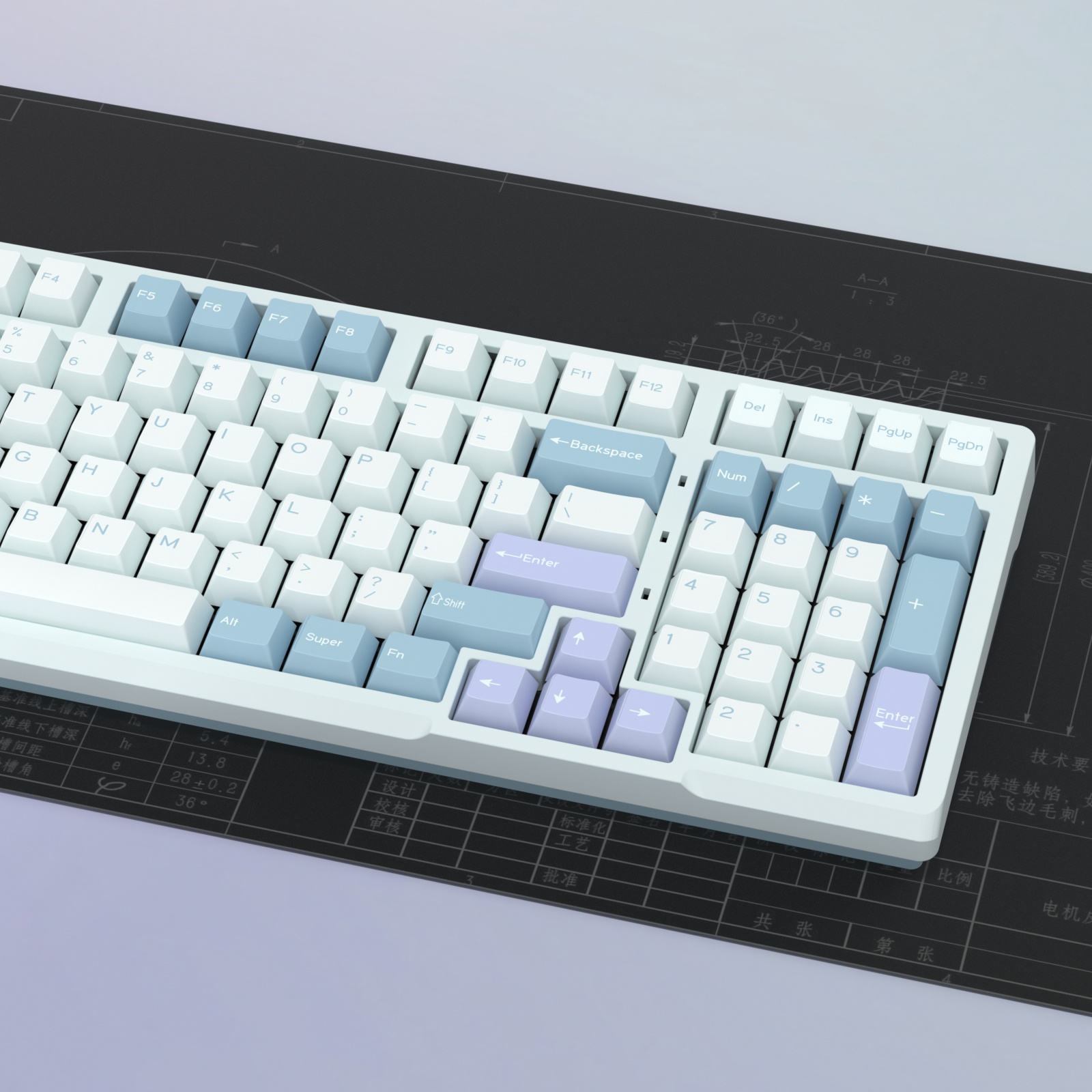 KBDiy GMK Illusion Keycap Cher - Gaming Keyboard No Number Pad ulasan dan harga