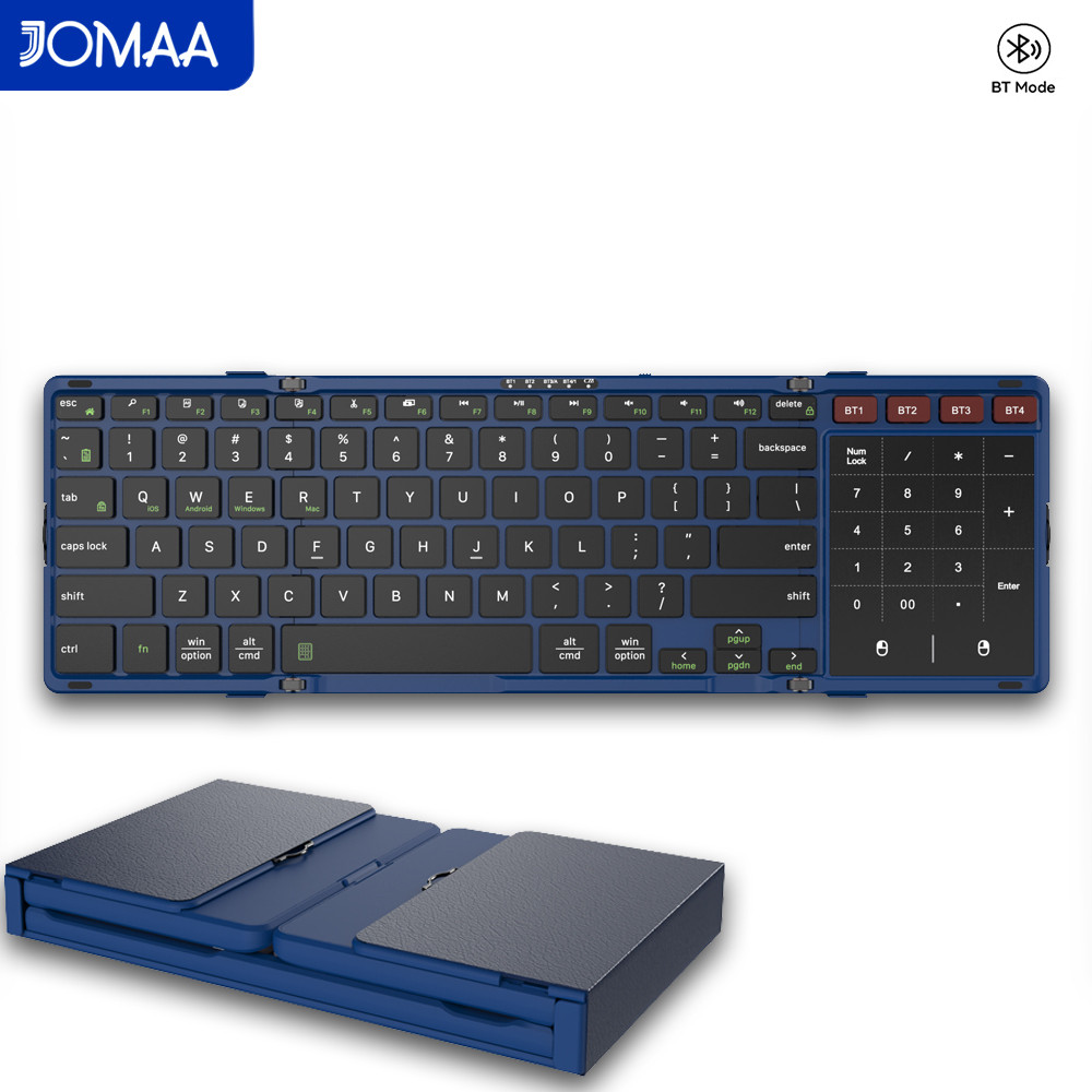 JOMAA Foldable Bluetooth Keybo - Gaming Keyboard No Number Pad ulasan dan harga