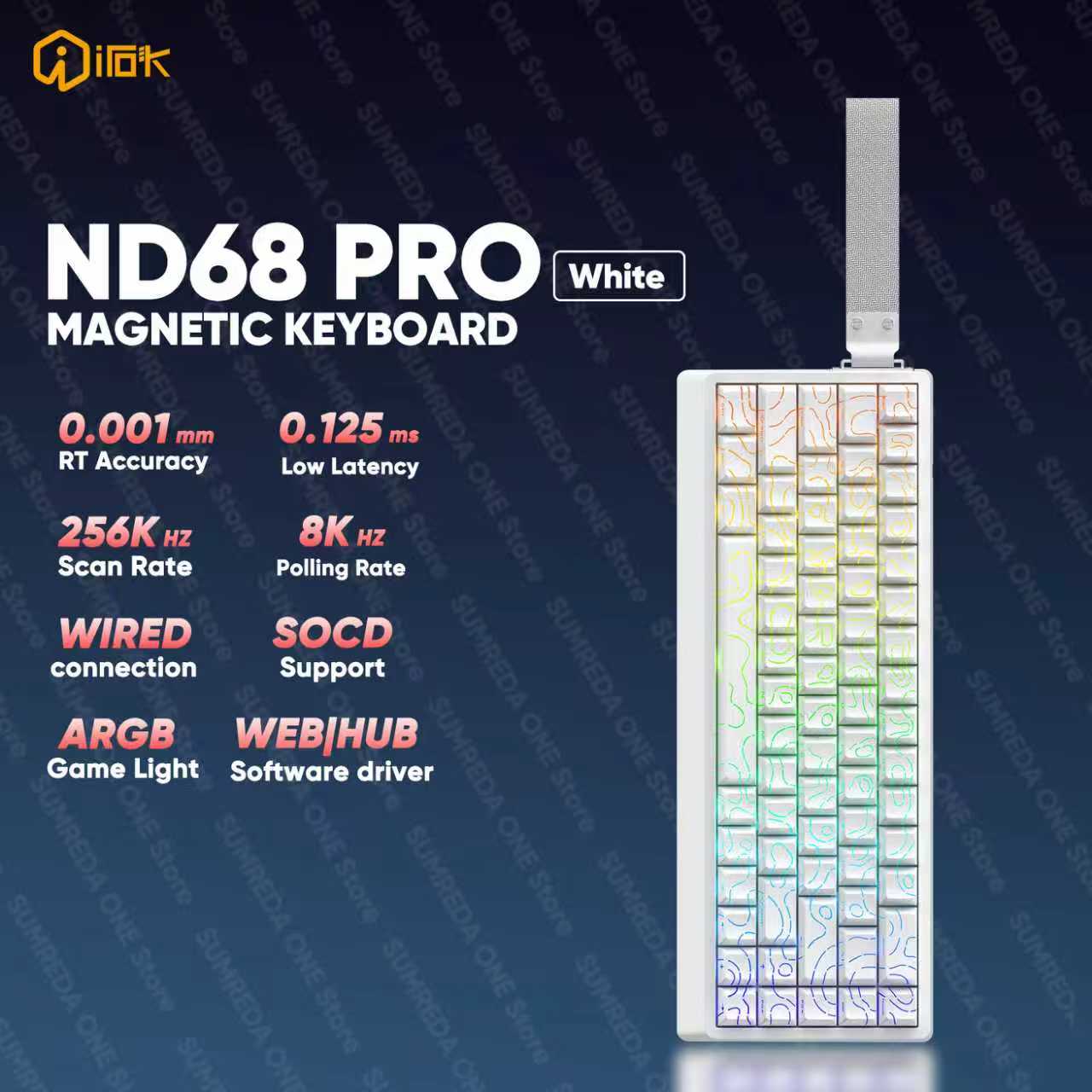 IROK ND68 Pro Gaming Mechanica - Gaming Keyboard Hall Effect Switches ulasan dan harga