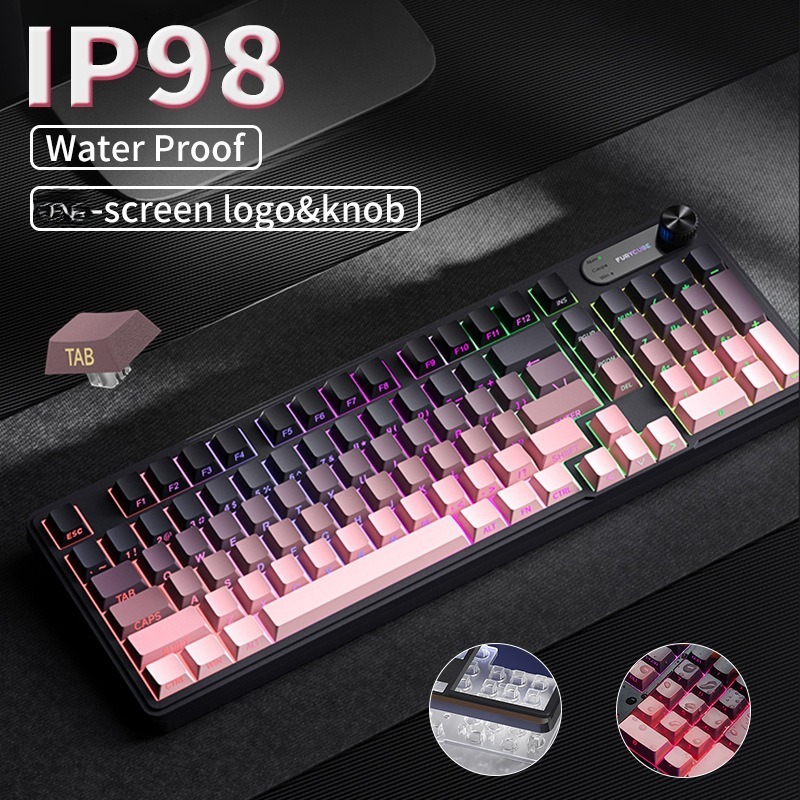 RGB IP98 teclado low profille  - Gaming Keyboard Ip98 ulasan dan harga