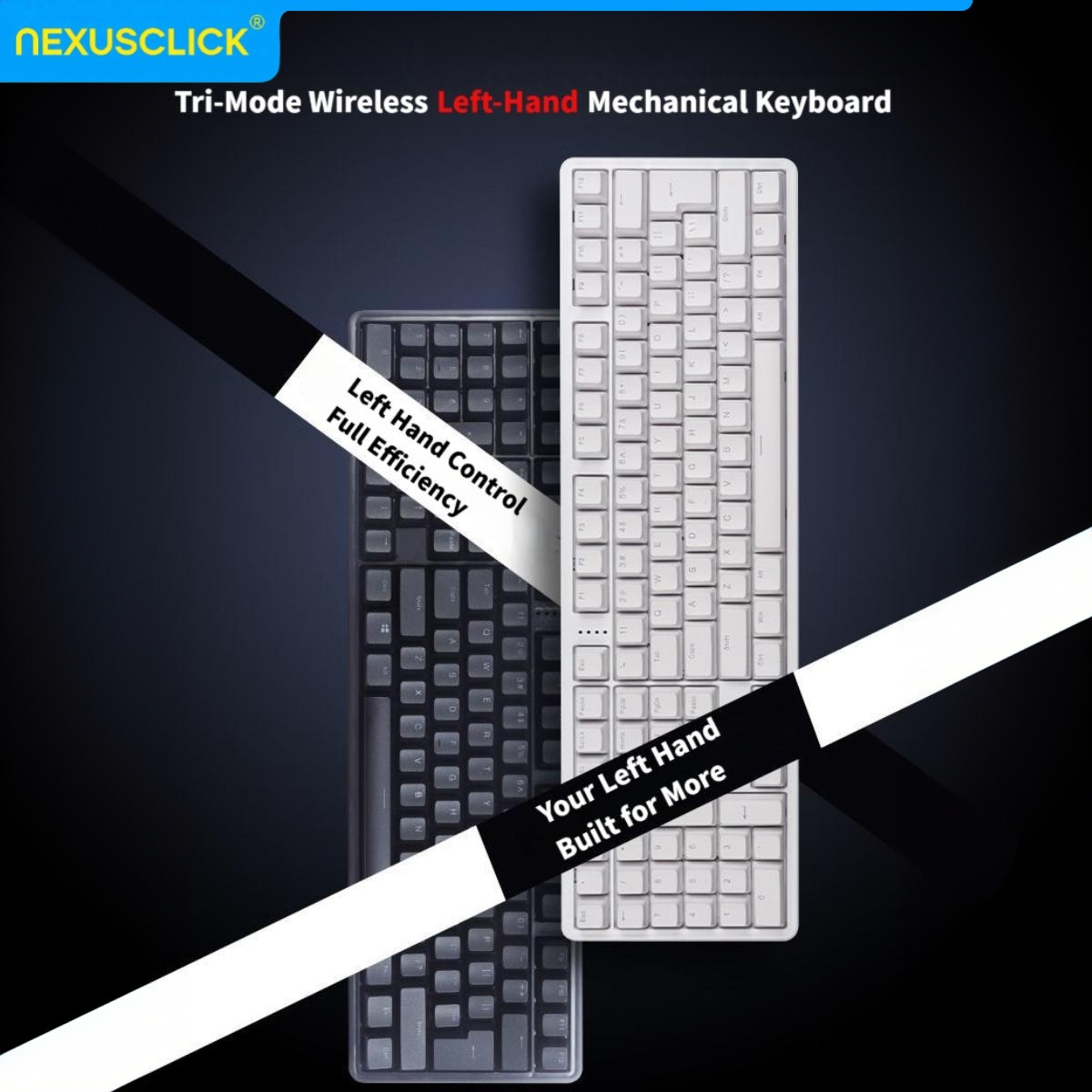NexusClick Ergonomic Left Hand - Gaming Keyboard No Number Pad ulasan dan harga